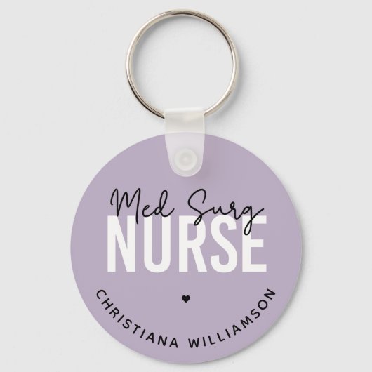 Aangepaste Med Surg Zurse | Medische chirurgische  Sleutelhanger (Voorkant)