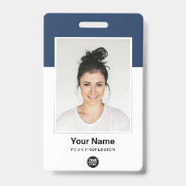 Aangepaste Medewerker enorme foto QR-streepjescode Badge