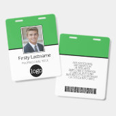 Aangepaste Medewerker - Foto, Bar Code, Logo, Naam Badge (Voor- en achterkant)