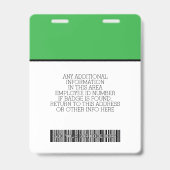 Aangepaste Medewerker - Foto, Bar Code, Logo, Naam Badge (Achterkant)