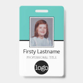 Aangepaste Medewerker - Foto, Bar Code, Logo, Naam Badge (Voorzijde)