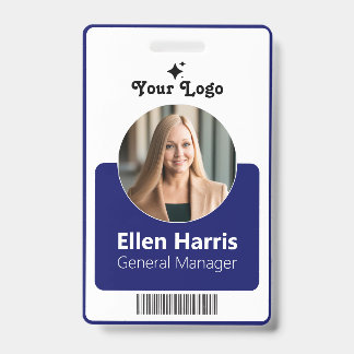Aangepaste medewerker | Foto, functietitel, QR, na Badge