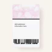 Aangepaste medewerker - Foto, Logo, streepjescode  Badge (Achterkant)