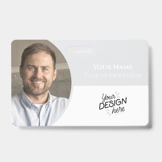Aangepaste Medewerker, Foto, Naam, Functie, Logo,  Badge (Voorzijde)