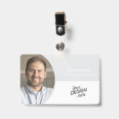 Aangepaste Medewerker, Foto, Naam, Functie, Logo,  Badge (Voorzijde met clip)