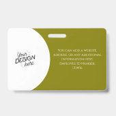 Aangepaste Medewerker, Foto, Naam, Titel, Logo, St Badge (Achterkant)