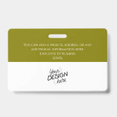 Aangepaste Medewerker, Foto, Naam, Titel, Logo, St Badge (Achterkant)