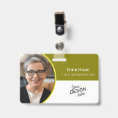Aangepaste Medewerker, Foto, Naam, Titel, Logo, St Badge (Voorzijde met clip)