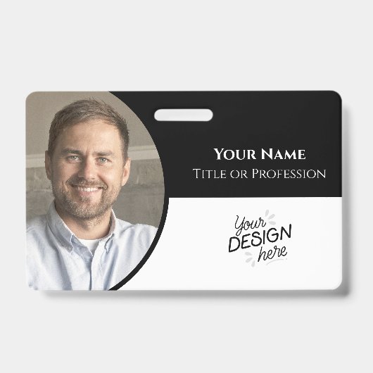 Aangepaste Medewerker, Foto, Naam, Titel, Logo, St Badge (Voorzijde)