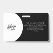 Aangepaste Medewerker, Foto, Naam, Titel, Logo, St Badge (Achterkant)