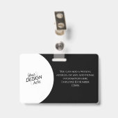 Aangepaste Medewerker, Foto, Naam, Titel, Logo, St Badge (Achterkant met clip)