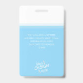 Aangepaste Medewerker, Foto, Naam, Titel, Logo, St Badge (Achterkant)