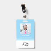 Aangepaste Medewerker, Foto, Naam, Titel, Logo, St Badge (Voorzijde met clip)
