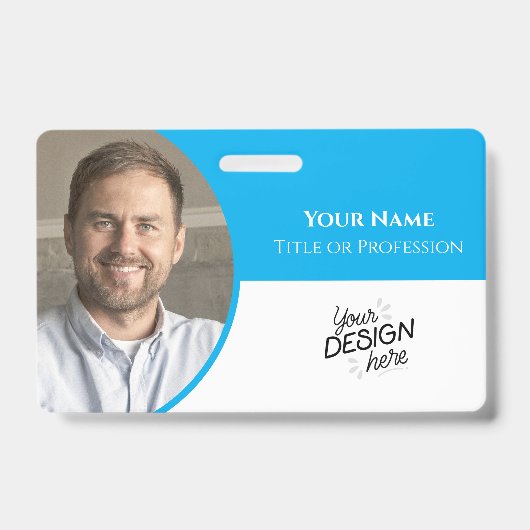 Aangepaste Medewerker, Foto, Naam, Titel, Logo, St Badge (Voorzijde)