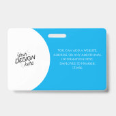 Aangepaste Medewerker, Foto, Naam, Titel, Logo, St Badge (Achterkant)