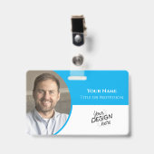 Aangepaste Medewerker, Foto, Naam, Titel, Logo, St Badge (Voorzijde met clip)