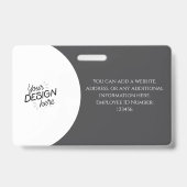 Aangepaste Medewerker, Foto, Naam, Titel, Logo, St Badge (Achterkant)