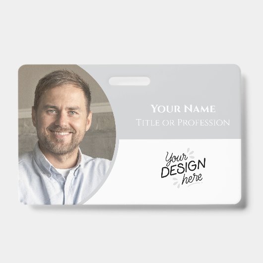 Aangepaste Medewerker, Foto, Naam, Titel, Logo, St Badge (Voorzijde)