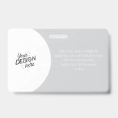 Aangepaste Medewerker, Foto, Naam, Titel, Logo, St Badge (Achterkant)