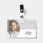 Aangepaste Medewerker, Foto, Naam, Titel, Logo, St Badge (Voorzijde met clip)