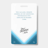 Aangepaste Medewerker, Foto, Naam, Titel, Logo, St Badge (Achterkant)