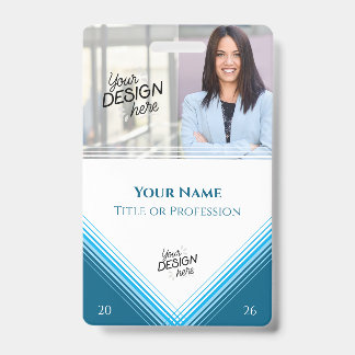 Aangepaste Medewerker, Foto, Naam, Titel, Logo, St Badge