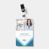 Aangepaste Medewerker, Foto, Naam, Titel, Logo, St Badge (Voorzijde met clip)