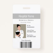 Aangepaste medewerker foto-streepjescode-ID Badge (Voorkant)