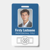 Aangepaste Medewerker - Foto, Streepjescode, Logo, Badge (Voorzijde)