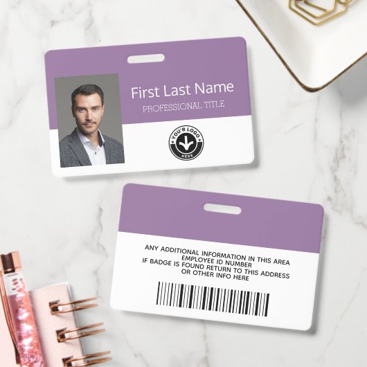 Aangepaste Medewerker - Foto, Streepjescode, Logo, Badge (Kantoor)