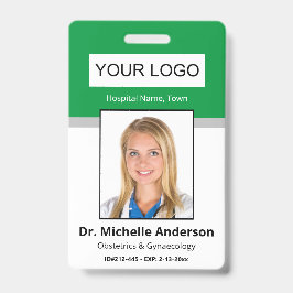 Aangepaste medewerker Groene Doctor Fotoidentiteit Badge