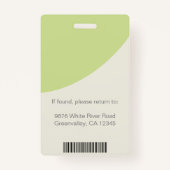 Aangepaste medewerker ID-nummer Bedrijf Foto Badge (Achterkant)