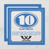 Aangepaste medewerker in kleur 10 jaar servicetoek (Voorkant / Achterkant)