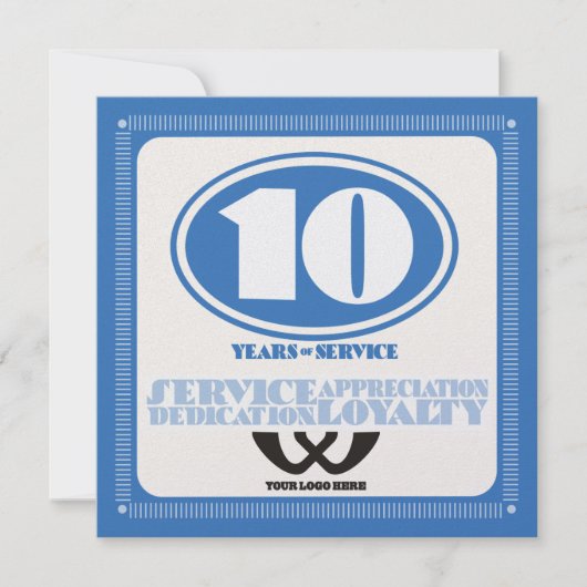 Aangepaste medewerker in kleur 10 jaar servicetoek (Voorkant)