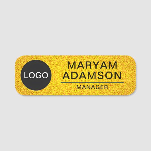 Aangepaste Medewerker Logo, Magnetische & Veilighe Naamplaatje (Voorkant)