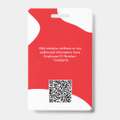 Aangepaste Medewerker Moderne Blob ID Kaart QR Badge (Achterkant)
