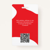 Aangepaste Medewerker Moderne Blob ID Kaart QR Badge (Achterkant)