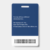 Aangepaste medewerker Personeel Foto Naam Logo Str Badge (Achterkant)