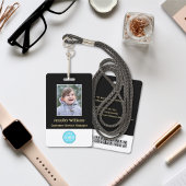 Aangepaste medewerker Personeel Foto Naam Streepje Badge