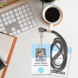 Aangepaste medewerker Personeelsnaam Foto Streepje Badge