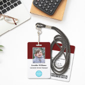 Aangepaste medewerker Personeelsnaam Foto Streepje Badge