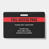 Aangepaste Media Pers Toegang Minimalistische E-Sp Badge (Achterkant)