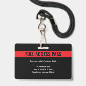 Aangepaste Media Pers Toegang Minimalistische E-Sp Badge (Achterkant met lanyard)