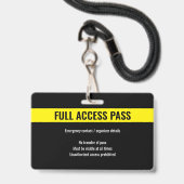 Aangepaste Media Pers Toegang Minimalistische ESpo Badge (Achterkant met lanyard)