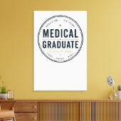 Aangepaste medische afgestudeerde 2026 Badge Kunst Canvas Afdruk (Insitu (Woonkamer))