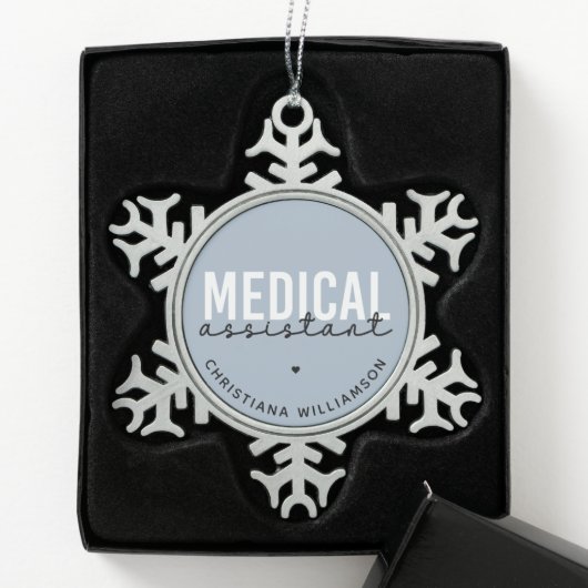Aangepaste medische assistent | Clinical Assistant Tin Sneeuwvlok Ornament (Kistje)