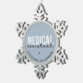 Aangepaste medische assistent | Clinical Assistant Tin Sneeuwvlok Ornament (Rechts)