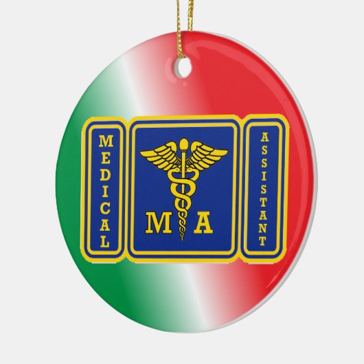 Aangepaste medische assistent keramisch ornament (Links)