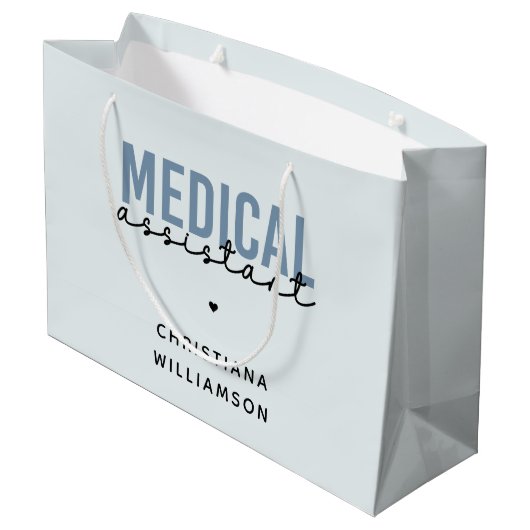 Aangepaste medische assistent | Klinische assisten Groot Cadeauzakje (Achterkant Gekanteld)