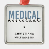Aangepaste medische assistent | Klinische assisten Metalen Ornament (Voorkant)
